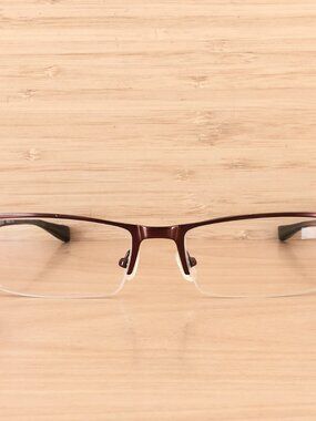 Share Dakota Smith Tenacity Eyeglasses Frame Brown Semi Rimless 54-18-140